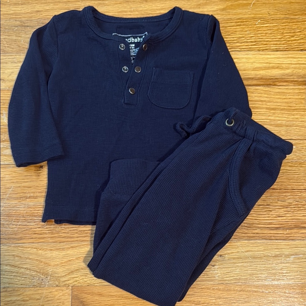 L’oved Baby Navy Blue Baby Outfit Set